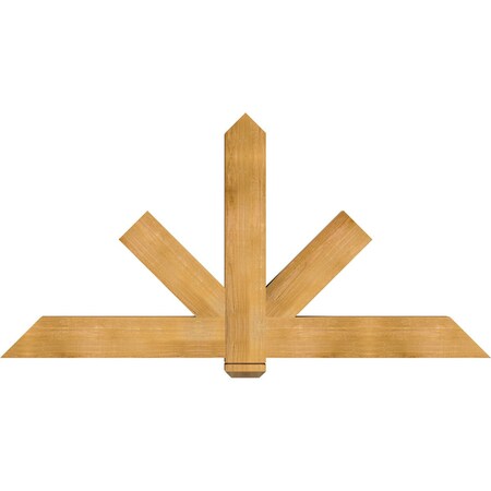 Ekena Millwork Kennewick Rough Sawn Timber Gable Bracket, Western Red Cedar, 72"W x 36"H x 4"D x 6"F, 12/12 Pitch GBW072X36X0406KEN00RWR